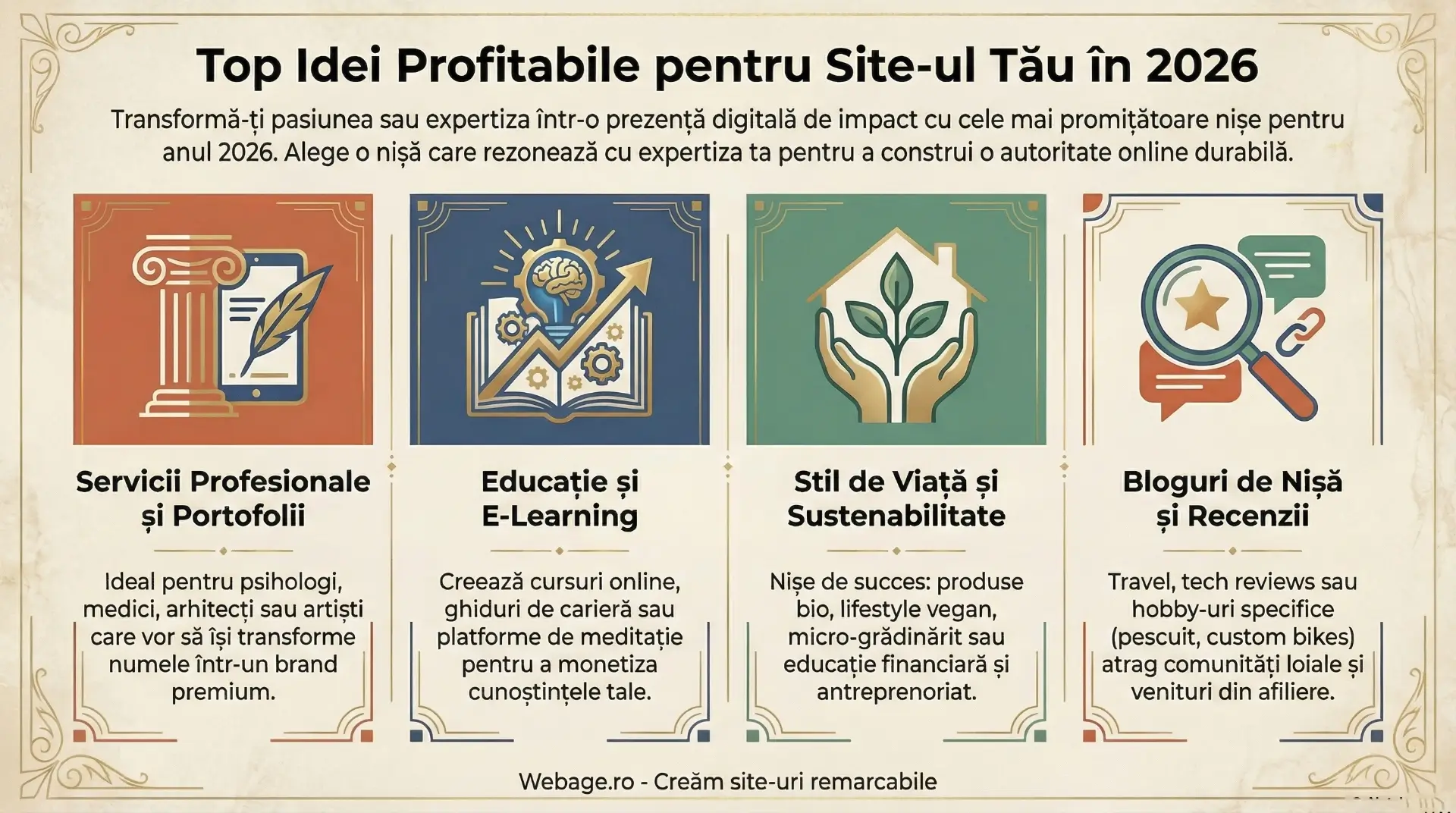 Top 49 Idei Site Web 2026 Bloguri și Nișe Profitabile