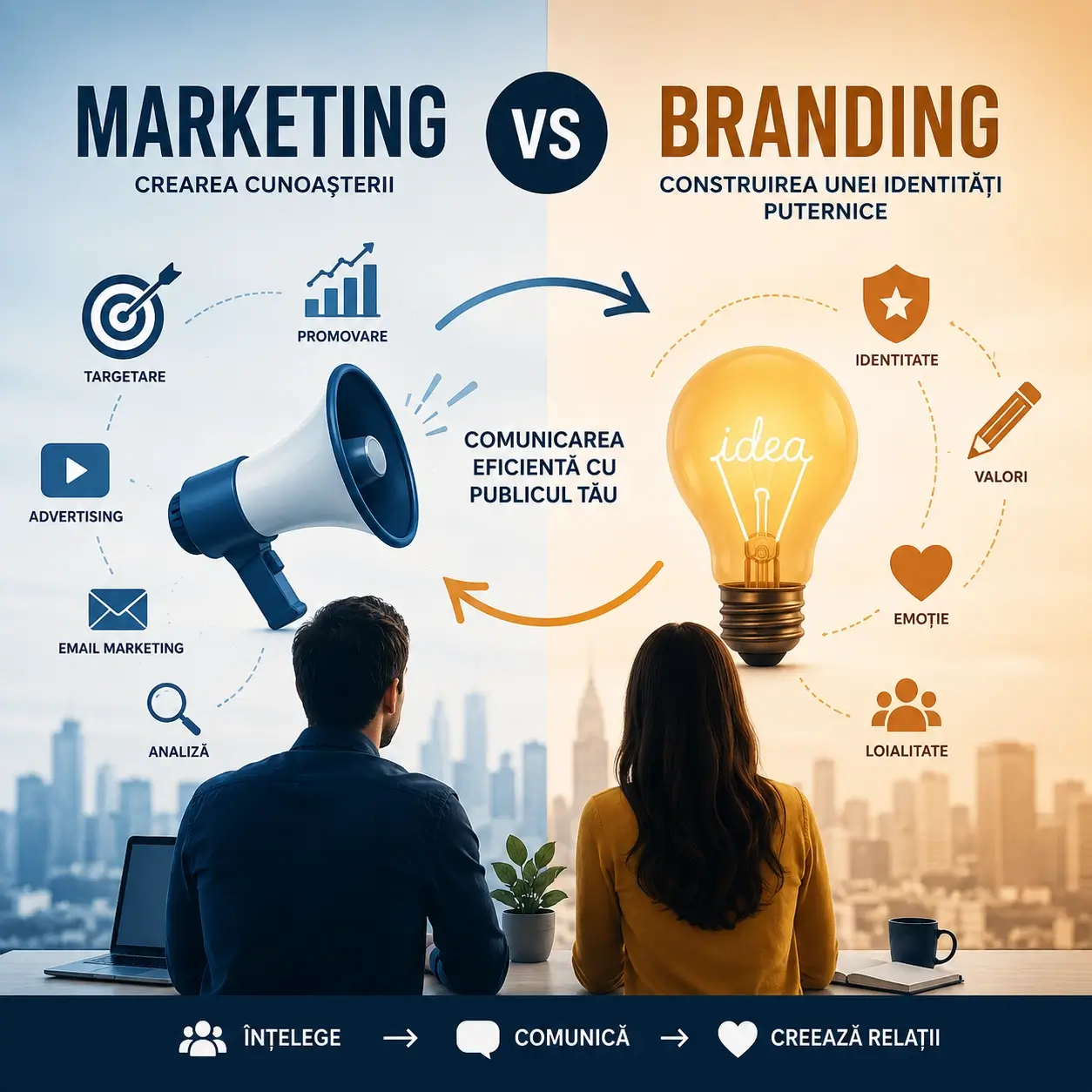 Marketing vs. Branding: ce e adevărat, ce e mit și ce contează cu adevărat pentru afacerea ta
