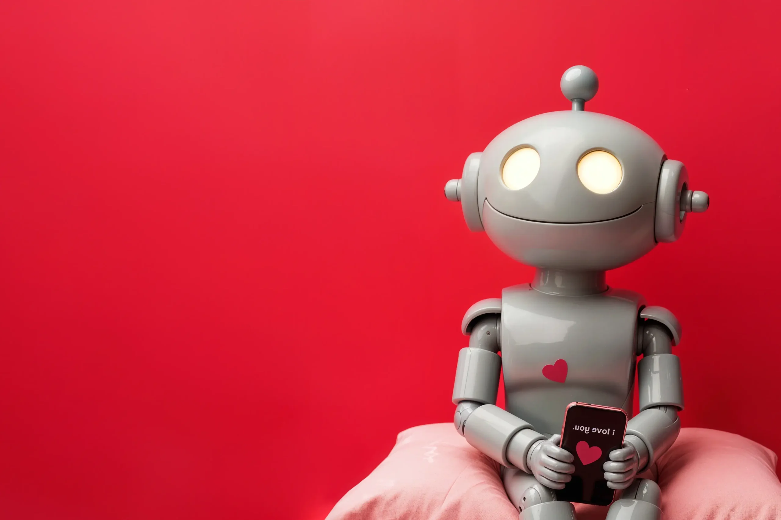Ilustrație cu un robot prietenos care simbolizează un asistent virtual AI, ilustrând rolul ChatGPT în sănătatea mintală și consilierea digitală.