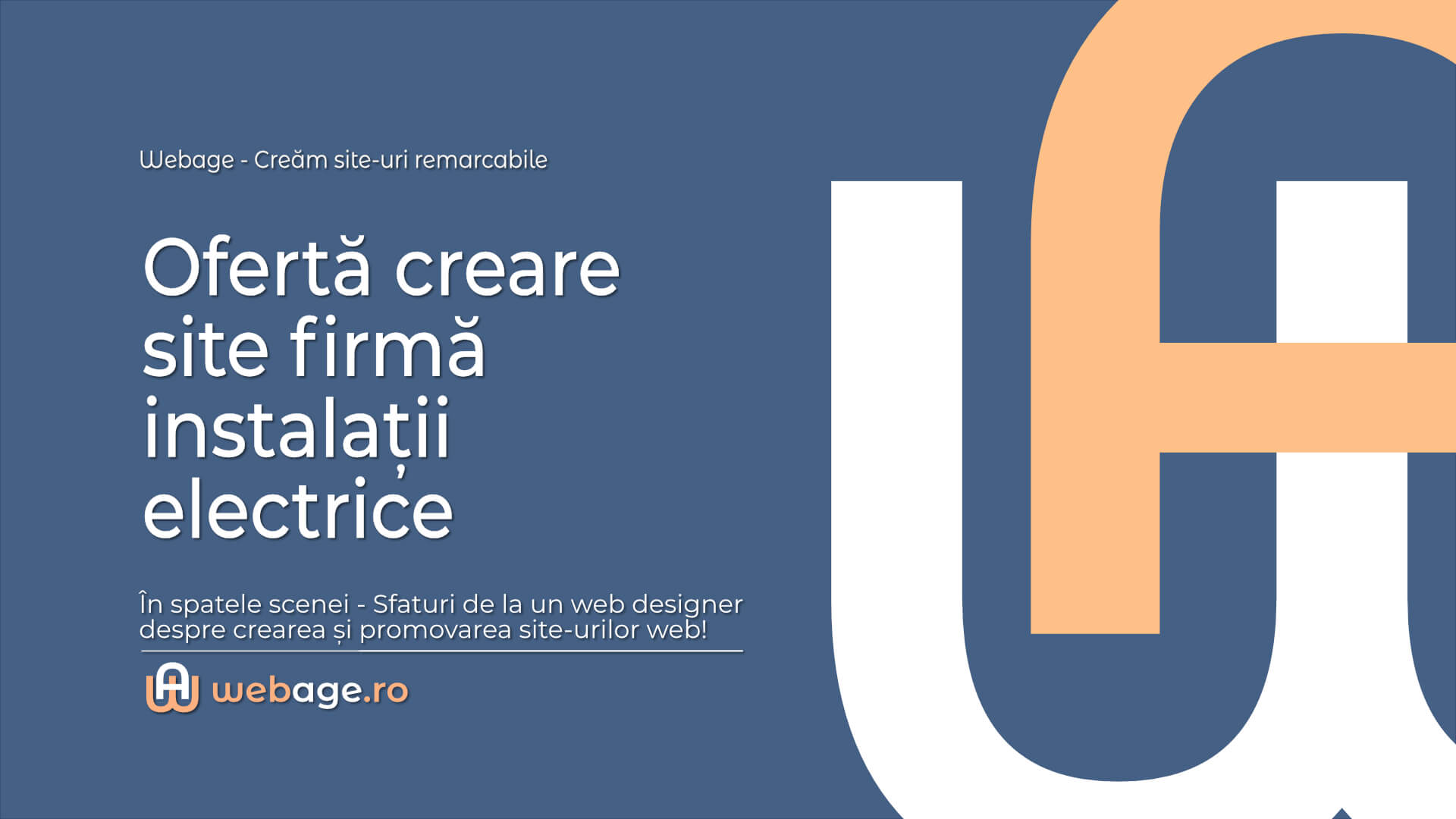 Ofertă creare site de prezentare pentru firmă de instalații electrice, realizată de Webage.ro
