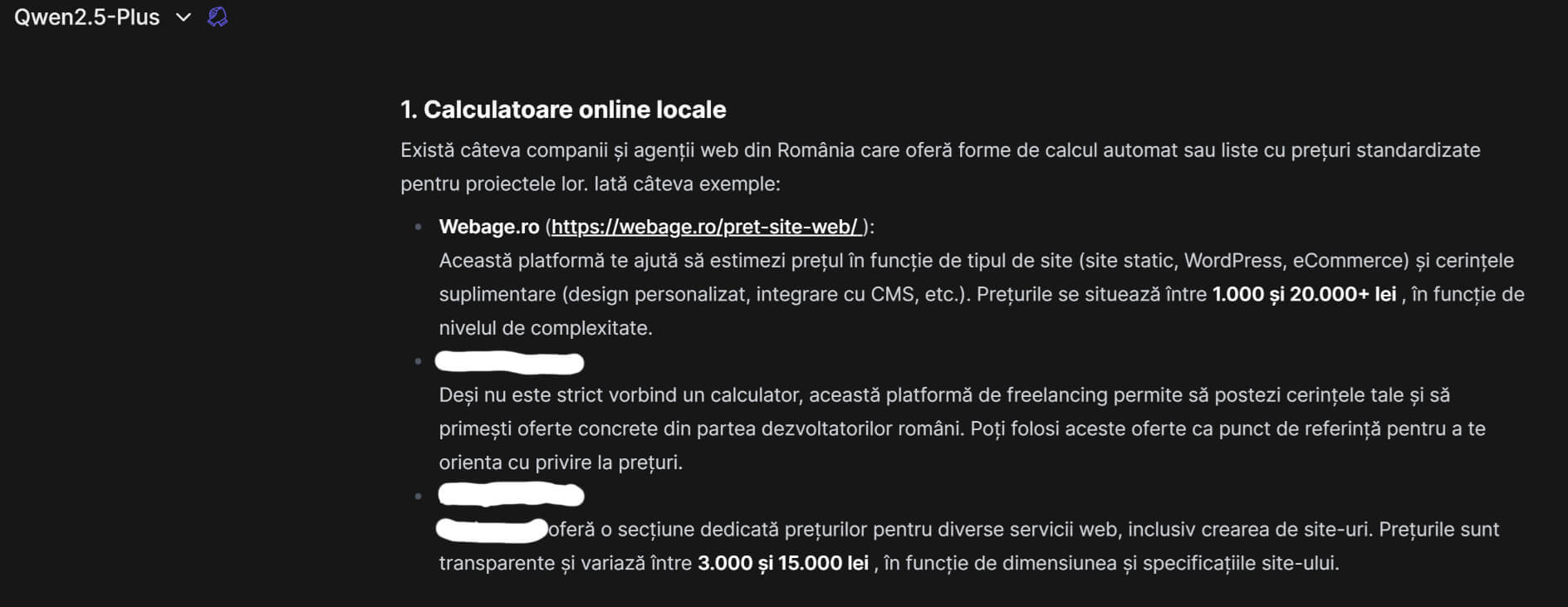 Qwen recomandă aplicația de calcul cost construcție casă și formularul online de la Webage