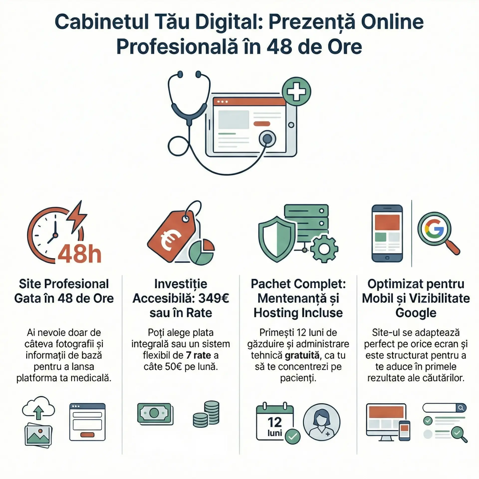 Creare site pentru medici și cabinete medicale