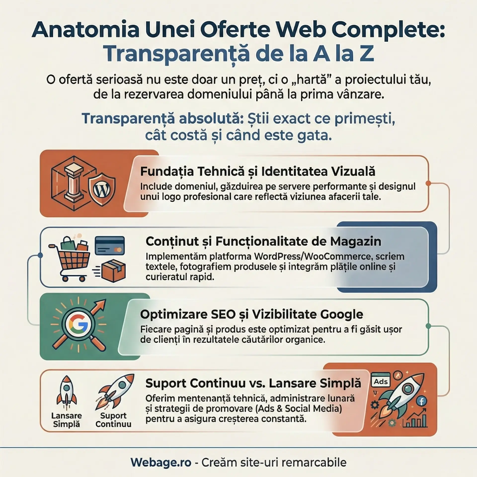 Exemple oferte site: prețuri reale pentru site-uri, magazine online și promovare